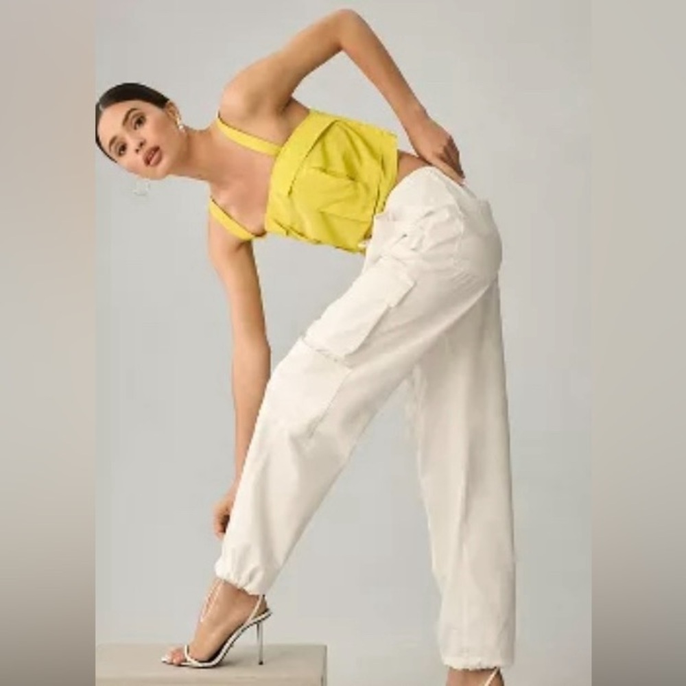 NWT 🆕 Anthropology/Sanctuary 90’s White Cargo Pant - S - Picture 4 of 12